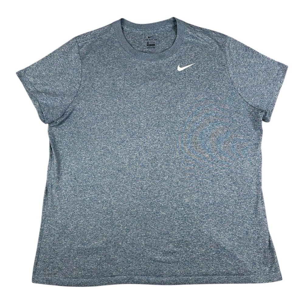 Nike Blue Dri Fit Casual Active Work Out Short Sleeve T Shirt Adult Size XXL